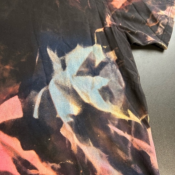 Men’s 2X Bleached Dyed  T Shirt Abstract Colorful Grunge Skater Graffiti‎ Artsy - Picture 5 of 15